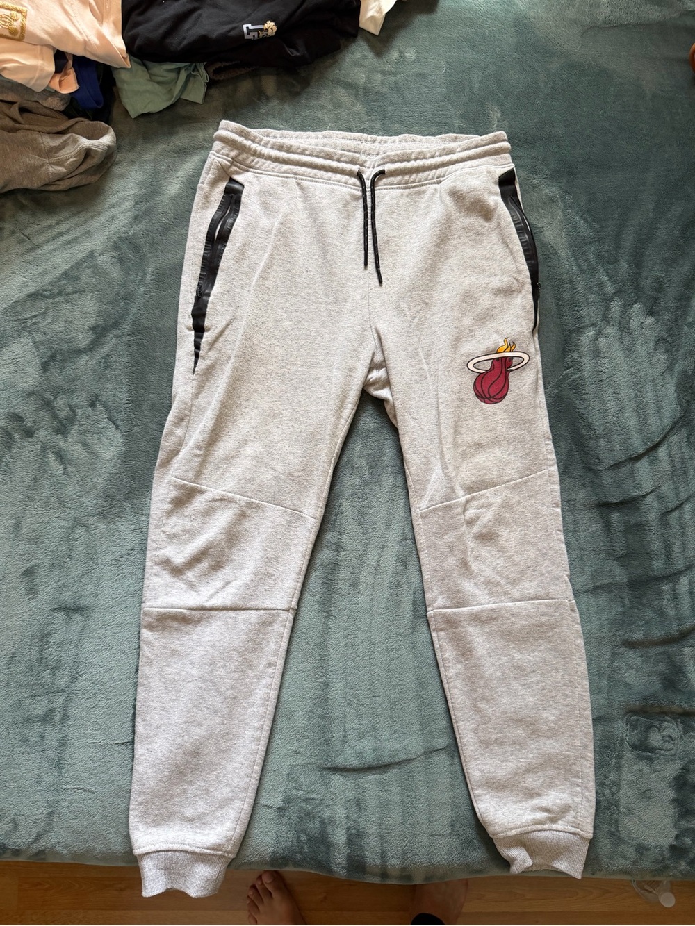 NBA Gray Sweatpants with Miami Heat Logo